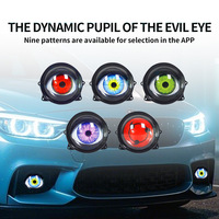 Nouvelle Offre : Phares LED Dynamiques 12V 3 Pouces Effet Yeux de Diable, Projecteur Plat, 6 Modes, Accessoires de Voiture, Feux Antibrouillard LED