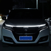 Luz Diurna LED DRL Modificada para Capó de Automóvil con Indicador, Tira Guía, Luz Ambiental para Parrilla Delantera, Barra de Luces