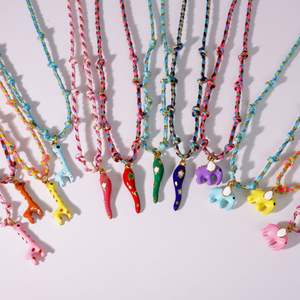 Grosir minyak besi tahan karat jimat jerapah liontin modis kalung baja tahan karat buatan tangan tali rantai kalung untuk wanita - Product Image 1