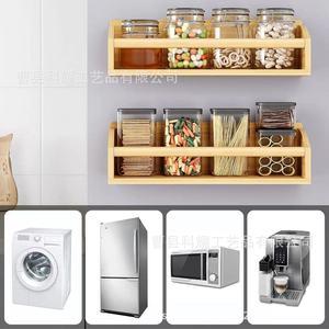 Wooden Floating Storage Rack Rectangle <b>Wall</b> <b>Mounted</b> Multipurpose Easy Cleaning Home Organization <b>Shelf</b> - Product Image 5