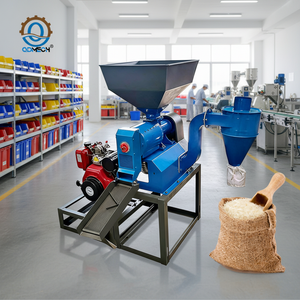 HN QDMECH Machine commerciale de décorticage de céréales, égreneuse de riz, moulin à farine, broyeur de riz, processeur de son fin, machine à décortiquer le riz - Product Image 1