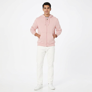 Sudadera con capucha y cremallera de felpa gruesa de 500 g/m² para hombre, corte regular holgado, 100% algodón, transpirable, de secado rápido, premium, modelo 2026 - Product Image 1