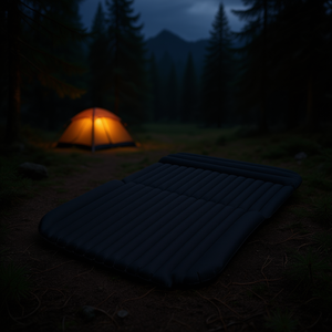 Colchón portátil de poliéster negro para acampar y viajar D0100HPYGYY - Product Image 2