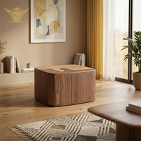 Table basse carrée italienne moderne de luxe en bois massif, vente en gros de meubles de salon en promotion