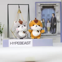 Porte-clés en peluche personnalisé en forme d'écureuil, jouet doux et mignon pour cadeau, voiture, téléphone portable, sac