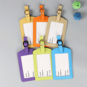 Regalo de negocios corporativos personalizado al por mayor favores de viaje Placecard Flip Flop etiqueta de equipaje de aerolínea de piel sintética barata - Product Image 2