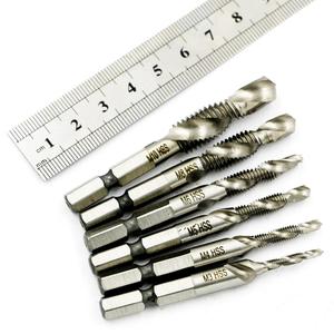 6PCS HSS4341 Hex Shank Spiral <b>Screw</b> Thread Taps Drill Bits <b>Set</b> Hex Tap Drill Bits Metric/Imperial Spiral Fluted Machine <b>Screw</b> - Product Image 4