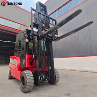 Montacargas Eléctrico de 3.5 Toneladas con Batería de Litio, Altura de Elevación Ajustable, Tipo Sit-Down para Uso Industrial y de Construcción