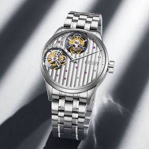 Montre squelette de luxe à double tourbillon pour homme, automatique et mécanique - Product Image 3