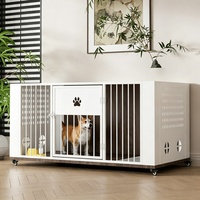 Vente en gros de meubles en bois multi-tailles pour chiens, avec étagère de rangement et toilettes séparées, pour l'élevage en intérieur de chiens de petites, moyennes et grandes races