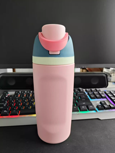 Bouteille d'eau sport isolée sous vide en acier inoxydable SS304, sans BPA, anti-fuite, avec poignée et paille, couleur unie, pour fruits, modèle Freesip - Product Image 6