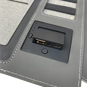 Carnet d'affaires A5 en <span class=keywords><strong>cuir</strong></span> imprimé 2026 avec fonction de charge sans fil et batterie externe – <span class=keywords><strong>Agenda</strong></span> <span class=keywords><strong>rechargeable</strong></span> haut de gamme pour cadeau - Product Image 3