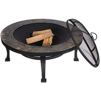 Brasero extérieur en acier pour feu de bois, autoportant, écologique, grand foyer, avec écran anti-étincelles, barbecue, camping, patio