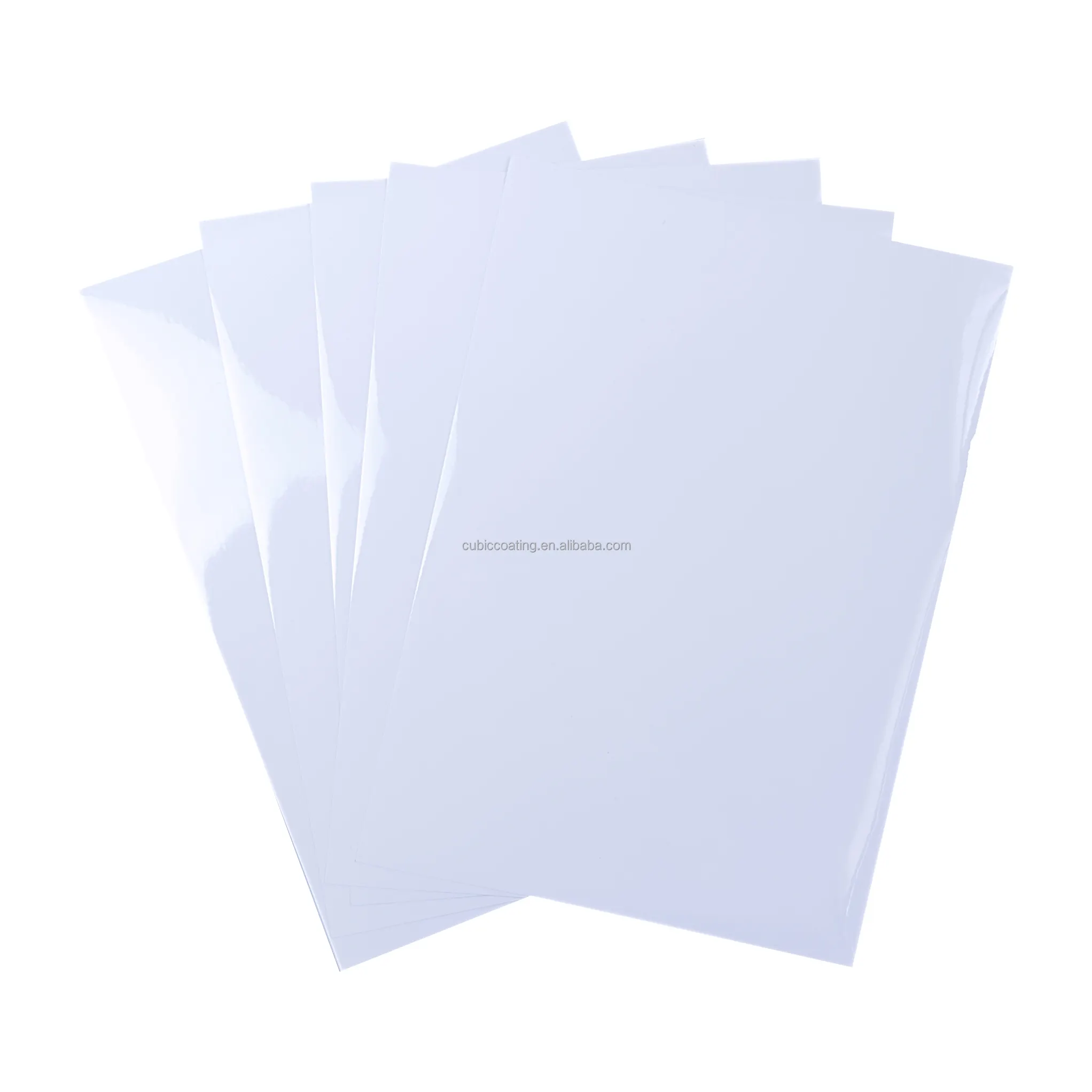 Papel adhesivo de vinilo para impresora de inyección de tinta, autoadhesivo, impermeable, blanco, impresión