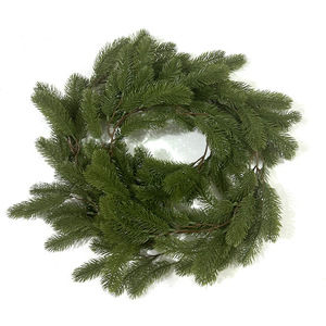 Guirlande artificielle en aiguilles de pin de 180 cm, décoration murale de Noël, style traditionnel en plastique - Product Image 1