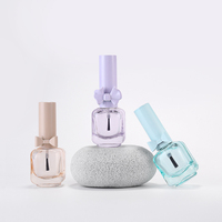 Flacons de vernis à ongles en verre vides de 12 ml avec bouchon nœud mignon et pinceau