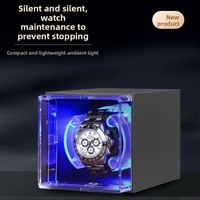Eonluxe Remontoir de montre mécanique fait main, usage domestique, démagnétiseur, boîte de rangement rotative automatique compacte en plastique, 1 emplacement, NOUVEAU