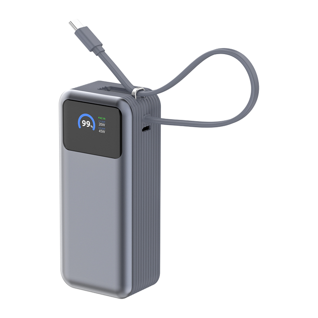 65W Laptop Portable Charger PD Type-C Cable Wall Charger 10000mAh High Capacity Fast Charging 3-in-1 GaN Power Bank