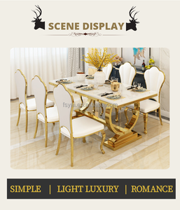 Nouveaux modèles de meubles de salle à manger vente en gros ensemble Restaurant pièce de centre de table mariage Tables de banquet bon marché - Product Image 6