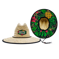 Sombrero De Paja De viaje Popular visera tropical OEM salvavidas sombreros De paja Sombrero De Paja