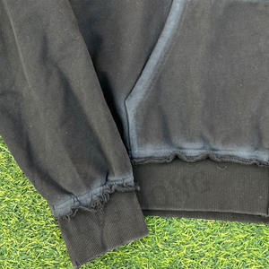 Custom Street Style Embroidery <b>Applique</b> Patch High Quality Vintage Boxy Wash Zip Up Hoodie - Product Image 5