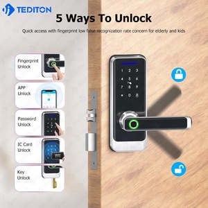 Tediton Chất Lượng Cao Từ Xa Không Thấm Nước Điện TTlock Điện Thoại Di Động Kỹ Thuật Số Dấu Vân Tay Khóa Cửa Thông Minh - Product Image 2