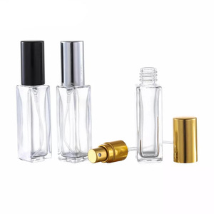 Transparent Square 6ml Refillable Aluminum Atomizer Perfume Spray <b>Bottle</b> Portable Refillable Perfume <b>Bottle</b> with Silver Gold Cap - Product Image 6