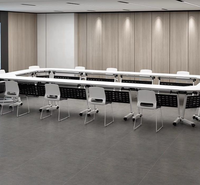 Fabricant chinois de bureaux pliants en bois, table de formation moderne pour bureau, école, bâtiment, pliable, montage facile