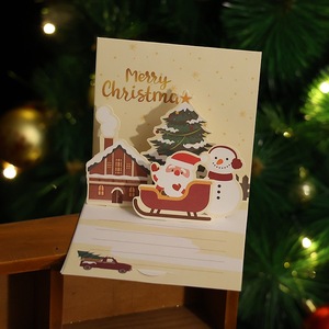 Stock Ready Wholesale Pop Up 3D Christmas Card Snow Globe - Product Image 6