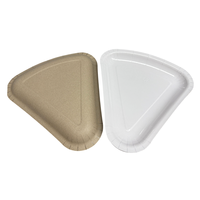 Plateau triangulaire jetable en papier plastifié pour pizza, plateau à pain, plateau à gâteau, plateau de cuisson triangulaire, kits de fournitures pour fêtes