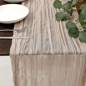 Camino de Mesa Verde Salvia Estilo Rústico, Camino de Mesa de Gasa Sólida, Camino de Mesa de Tela de Queso para Bodas y Fiestas - Product Image 2