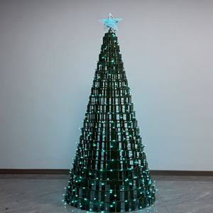 Premium 5FT <strong>Outdoor</strong> PP Needle <strong>Christmas</strong> <strong>Tree</strong> Weatherproof Design with Stable Stand for Garden Patio Holiday Setup