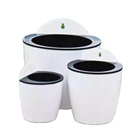 Pot Bunga Anggrek Self Watering Plastik PP Gaya Pedesaan untuk Dalam & Luar Ruangan, Pot Vertikal untuk Dinding & Jendela