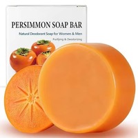 Savon Désodorisant au Kaki pour Personnes Âgées, Savon Nettoyant Corporel Anti-Odeur, Savon Artisanal Bestseller