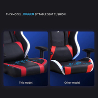 Chaise de jeu inclinable à barre lumineuse LED RGB au design moderne, en cuir PU, vente en gros d'usine, échantillon gratuit pour le bureau et les joueurs