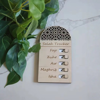 Décoration de table islamique pour le Ramadan et l'Aïd, cadeau en contreplaqué, acrylique, MDF, bois coloré, décoration de la maison avec suivi du Ramadan