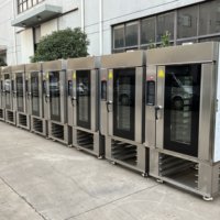 Horno rotatorio de aire caliente de 15 bandejas con calefacción eléctrica y a gas, horno de convección para pastelería y pan.