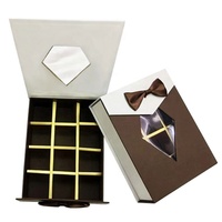 Mini panier en papier pour hommes, cadeau avec fenêtre, Taiyang, saint-valentin, petits enfants, Explosion, fermeture magnétique ronde, hexagone, nourriture Kraft, boîte en papier