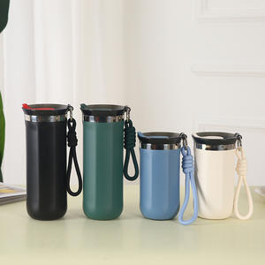 Taza de café simple de acero inoxidable 304, taza aislada de doble capa con vacío, taza portátil para beber al aire libre o en el coche. - Product Image 1