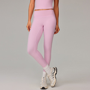 Oem Cao Số Lượng Trần truồng Vải Màu Rắn Không Có T Dòng Sexy Yoga Quần Eo Cao Thể Thao Xà Cạp Đối Với Phụ Nữ - Product Image 2