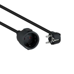Cavo prolunga Schuko nero da 10 m, ideale per connessioni elettriche e prolunghe di corrente in interni ed esterni. - Product Image 2