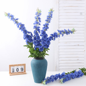 Pianta artificiale <span class=keywords><strong>fiori</strong></span> artificiali leggero naturale ramo foglia Delphinium fiore per matrimonio Delphinium fiore decorazione per la casa - Product Image 2