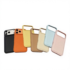 Funda para <span class=keywords><strong>iPhone</strong></span> 17 <span class=keywords><strong>Pro</strong></span> <span class=keywords><strong>Max</strong></span> 16 15 14 <span class=keywords><strong>13</strong></span>, Color Naranja, TPU Texturizado, Antigolpes, Diseño Liso, Color Sólido - Product Image 1