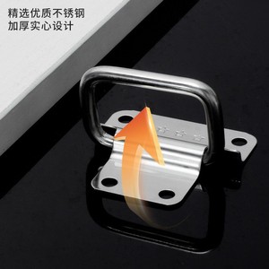 Stainless Steel Handle For Tool <b>Box</b> Wooden <b>Crate</b> Luggage Mechanical Hardware Surface Mounted Durable Bright Finish - Product Image 1