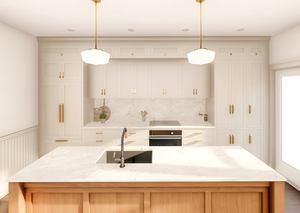 Armoire de cuisine RTA en marbre, grand espace de rangement, armoire de cuisine en bois massif, fabricant d'armoires de cuisine sur mesure - Product Image 3