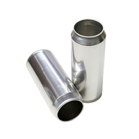 Canette en aluminium de 500 ml de qualité supérieure, argentée, brillante, facile à transporter, lisse, sans défaut, résistante à la déformation, pour le remplissage de boissons