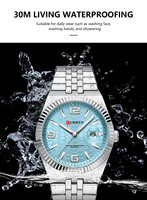 50 pièces, montre-bracelet à quartz pour homme de luxe, bracelet en acier inoxydable étanche, logo personnalisé OEM, Curren 8498, Reloj Montre