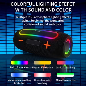 ลำโพงพกพา P PRO9 ไฟ RGB LED กันน้ำ ซับวูฟเฟอร์สำหรับใช้งานกลางแจ้ง ใช้พลังงานจากแบตเตอรี่ เครื่องเล่นเสียงไร้สาย - Product Image 5