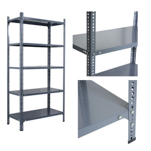 Estantería Metálica de Ángulo Ranurado para Almacén, de Trabajo Ligero, con 5 Estantes - Product Image 4