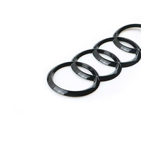 Emblemas Negros de ABS para Parrilla Delantera y Trasera, Compatibles con Modelos FAW Audi de Cuatro Anillos A3/A5/A4L/A6L/Q5/Q7